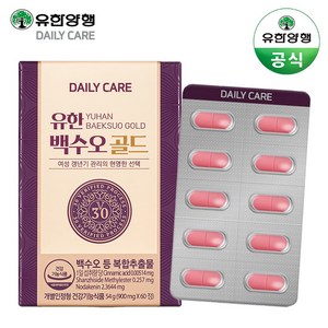 유한양행 유한 백수오 골드 여성 갱년기 60정x900mg, 60정, 1박스