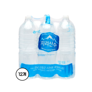 아워홈 지리산수 무라벨, 12개, 2L