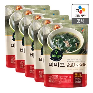 비비고 소고기 미역국, 500g, 5개