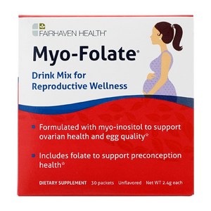 Faihaven Health Myo-Folate 미국 페어헤븐 헬스 마이오 폴레이트 엽산 30개입 1팩, 72g, 1개