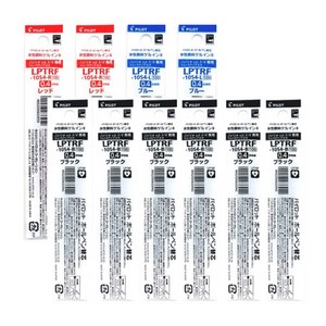 파이롯트 쥬스업 3/4색 볼펜 리필심 세트, LRTRF-10S4(흑6개청2개적2개), 1개