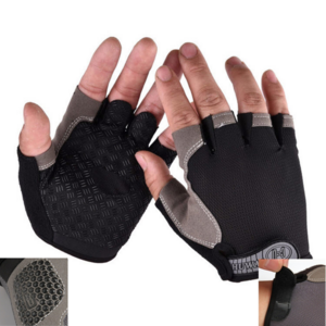 화니행복마트 자전거장갑 반장갑 낚시 등산 캠핑 쿨메쉬 여름장갑, 블랙