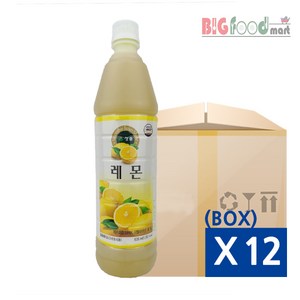 청솔 레몬 음료베이스 835ml / 과일원액, 12개