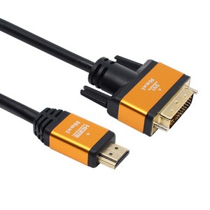 넥시 HDMI 2.0 to DVI 골드메탈 모니터 케이블 V2.0, 1개, 2m