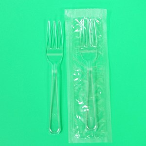 중포크 (500개) 12.3cm / 미니 일회용 플라스틱 벌크 개별 낱개 포장 배달 캠핑 테이크아웃 용기 백색 블랙 샐러드 디저트 도시락, 투명(500개)(개별포장), 1개