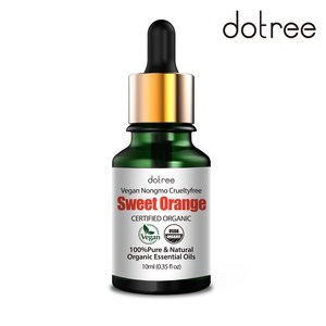 도트리 100% 유기농 비건 아로마 에센셜 오일 원액 스윗오렌지 10ml, 단품