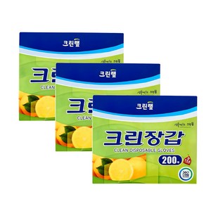 크린랲 크린장갑 200매, 3개, 200개입