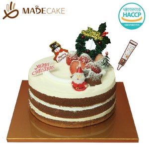 크리스마스 (2호) 케이크 만들기 세트 -(지정일요청시 배송메모에 휴대폰번호 작성) 키트 DIY 생일, 크리스마스 (2호)+다크펜 / 초코시트 변경