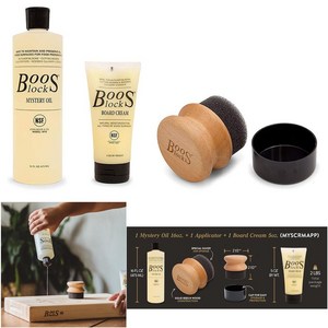 John Boos 3 Piece Cutting Charcuterie Board Care & Maintenance Set/존부스 도마케어 크림 오일 세트, 1개