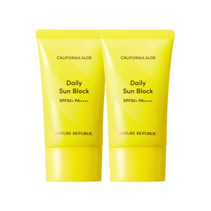 네이처리퍼블릭 캘리포니아 알로에 데일리 선블럭 SPF50+ PA++++, 57ml, 2개