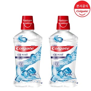 콜게이트 마우스워시 아이스 민트, 750ml, 2개