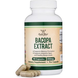 더블우드 Bacopa Monnieri 450mg 90캡슐, 90정, 1개