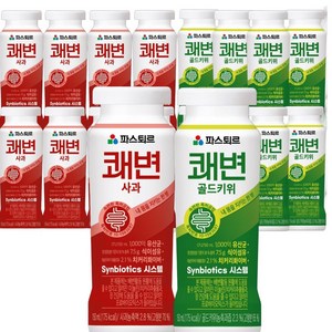 파스퇴르 쾌변 요구르트 150ml 혼합16입(사과 8입+골드키위 8입), 단품없음, 16개