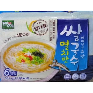 백제 쌀국수 멸치맛, 92g, 6개