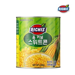 동서 리치스 홀 커넬 스위트 콘 통조림, 2.95kg, 2개