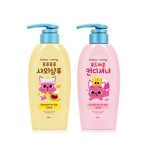 LG생활건강 베비언스 핑크퐁 키즈전용 헤어세트 (샴푸 +컨디셔너 각1개), 1세트, 380ml