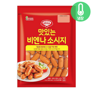 롯데푸드 롯데햄 맛있는 비엔나 소시지1kg 대용량/식자재용/식당용/급식용 소세지 반찬, 1kg, 1개