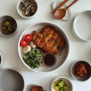 코세르 아트 찜접시 메인그릇 디너 파스타 스테이크 접시 고기그릇, 크림, 1개