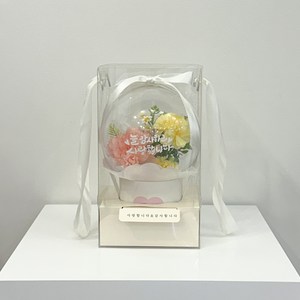카네이션 아크릴 꽃풍선 생신 선물 용돈이벤트 용돈캐리어포함 어버이날 스승의날 꽃다발, 핑크 카네이션 M, 1개