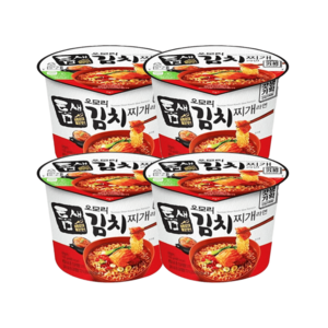 틈새 오모리 김치찌개 컵라면, 4개