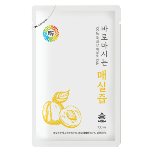 슬로푸드 바로 마시는 매실즙 매실차 매실주스, 100개, 100ml