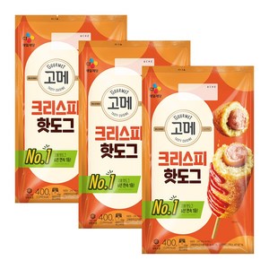 CJ제일제당 고메 크리스피 핫도그, 400g, 3개