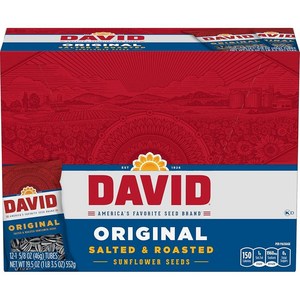 DAVID Seeds 도움이 되어 있는 구운 해바라기 씨 46 g 1팩당 가격 표시 없는 12개 개별 포장 108783108783