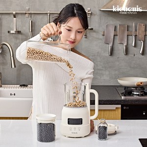 두유제조기 글라스 대용량 만능 죽 이유식 메이커 자동세척 1000ml, 아이보리