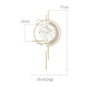 거실 가정용 시계 벽걸이 2023 크리에이티브 럭셔리 레스토랑 시계 벽시계 뮤트78373, 다른, 벽시계-OG-99548