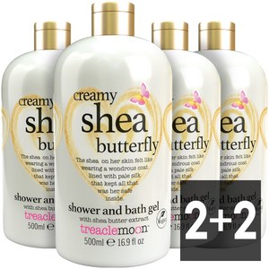 [트리클문] 2in1 배쓰 샤워젤 바디워시 거품목욕 겸용 향긋한 시어 버터향 비건 퍼퓸 아로마 데일리 바디클렌져 500ml, 4개