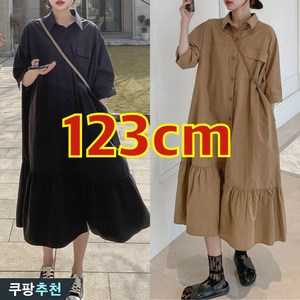 150kg까지 날씬해보이는 여성 카라 박스 오버핏 블랙 카키 롱 셔츠 원피스 여름 빅사이즈 맥시 셔츠형 복고풍 반팔 무지 큰옷 여성의류 xl4 프릴 플리츠 휴양지 a라인 원피스