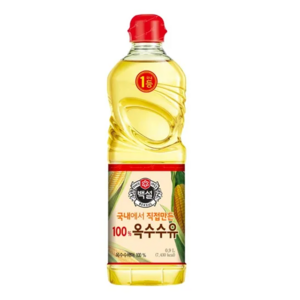 백설 옥수수유, 900ml, 4개