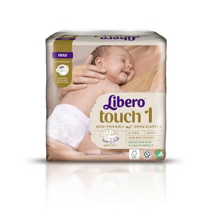 리베로 기저귀 터치 밴드형 1단게 22매 x 1팩 신생아 (권장 2~3.5kg), 22개, 1단계