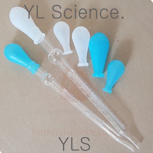 (YLS) 실리콘스포이드 유리스포이드 눈금스포이드 2ml 5ml 10ml 20ml 무독성실리콘스포이드 스포이트 피펫 유리피펫 스포이드, 3 파란 유리스포이드 5ml