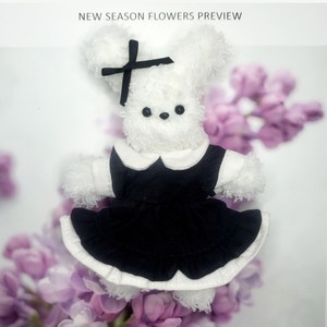 모루인형 만들기 DIY 키트 18종 세트, 1개, 07번-2 블랙 원피스세트