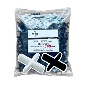 LTG 쿠사비 타일스페이스 타일간격제 십자 1.5mm 300개입, 12. 타일스페이스 1.5mm 십자(+) 검정