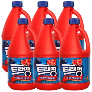 백광 트래펑 배수구 세정제, 2L, 6개