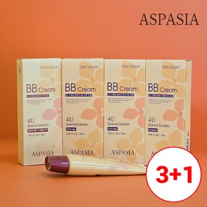 [앙쥬] 감쪽같이 기미 삭제! 아스파시아 솔루션 기잡싹 묻어나지않는 비비크림 4개, 50ml