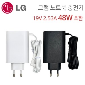 LG 그램 14Z90N 14ZD90N 15Z90N 15ZD90N 17Z90N 17ZD90N 노트북 어댑터 충전기 19V 2.53A 48W 호환, 블랙, 1개