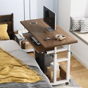 에마블유 프리미엄 서랍형 이동식 컴퓨터 책상, 월넛