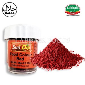 SUNDIP Food Colou Red (S) 25g 식용 적색 색소 (빨간색), 1개