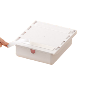 루캔리 붙이는서랍 슬라이딩 수납한 언더선반 식탁밑에 붙이는 서랍장 책상밑 언더서랍 시즌1, 화이트, M, 1개