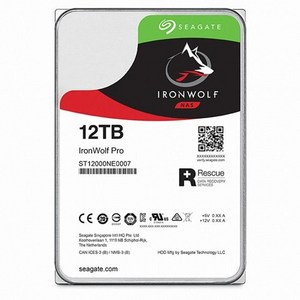 씨게이트 서버용 아이언울프 프로 3.5 HDD, ST12000NE0008, 12TB