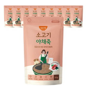 굿데이 정성 가득 반려견 영양죽 85g, 혼합맛(소고기/야채), 10개