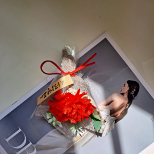 Fondant Flower 미니조화꽃다발 납골당 미니꽃다발 미니미니 꽃다발, 카네이션 한송이