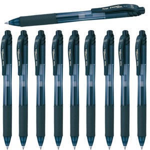 Pentel 에너겔 X 볼펜 10개 세트, BL107-A 메탈팁 0.7mm 블랙 10개 세트