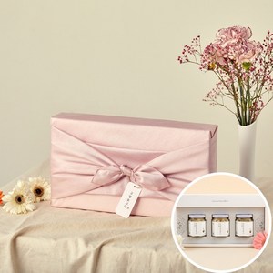 조은나래 꼬수운 콩고물 도라지정과 답례품 결혼식 120g X 3 개입, 사랑박스-예드림(콩고물도라지정과360), 연한파랑 보자기포장(O)+쇼핑백(O)