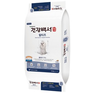 건강백서 말티즈 10.2kg+쿠키펫3종세트 /강아지사료, 생선, 10.2kg, 1개