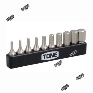 2mm~8mm 일본정품 토네 육각비트세트 BTH10S 삽입각 6.35mm 육각비트 토네비트 TONE 토탈공구판매자, 1개