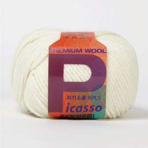 [슬로우플로우] 피카소울6ply 30g [보풀이 최소화된 울털실], 02 크림, 1개